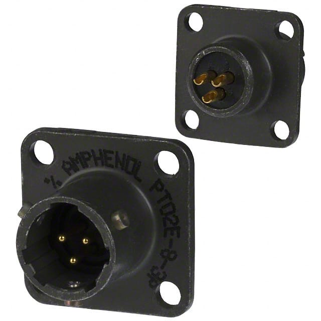 PT02A-8-3P(025) CONN RCPT MALE 3P GOLD SLDR CUP