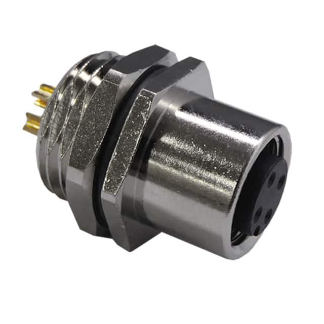 SS-12000-005 CONN RCPT FMALE 4P GOLD SLDR CUP