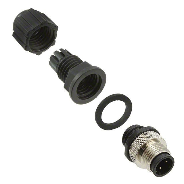 3N104-D000-S08 BF CONN PLUG MALE 4P GOLD SLDR CUP