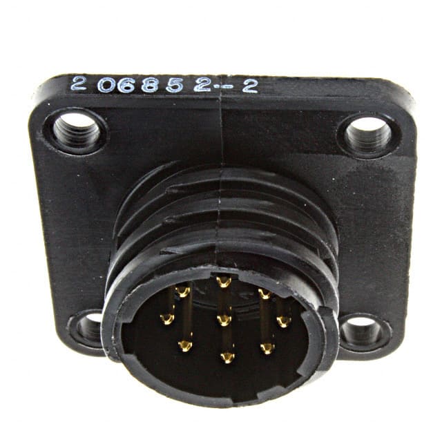 206852-2 CONN RCPT MALE 9POS GOLD SOLDER