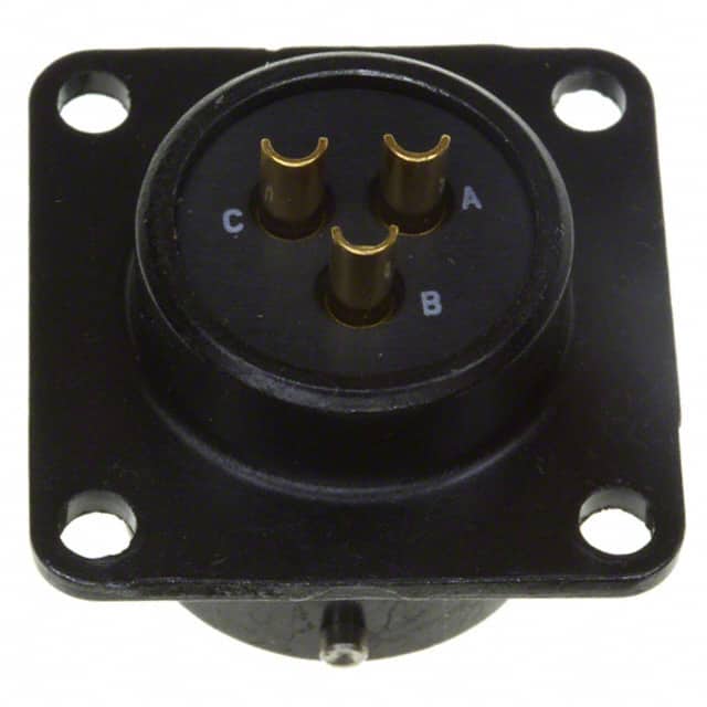 PT02A-12-3S(025) CONN RCPT FMALE 3P GOLD SLDR CUP