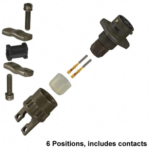MS3121F-10-6S CONN RCPT FMALE 6POS GOLD CRIMP