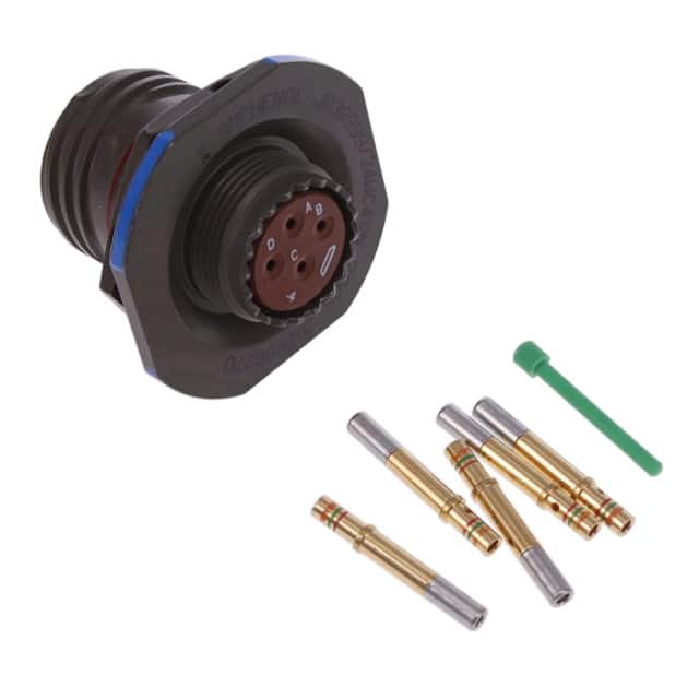 D38999/24WC4SN CONN RCPT FMALE 4POS GOLD CRIMP