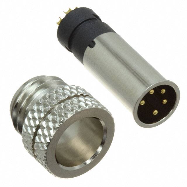 854A005-103RLS4 CONN RCPT MALE 5P GOLD SLDR CUP