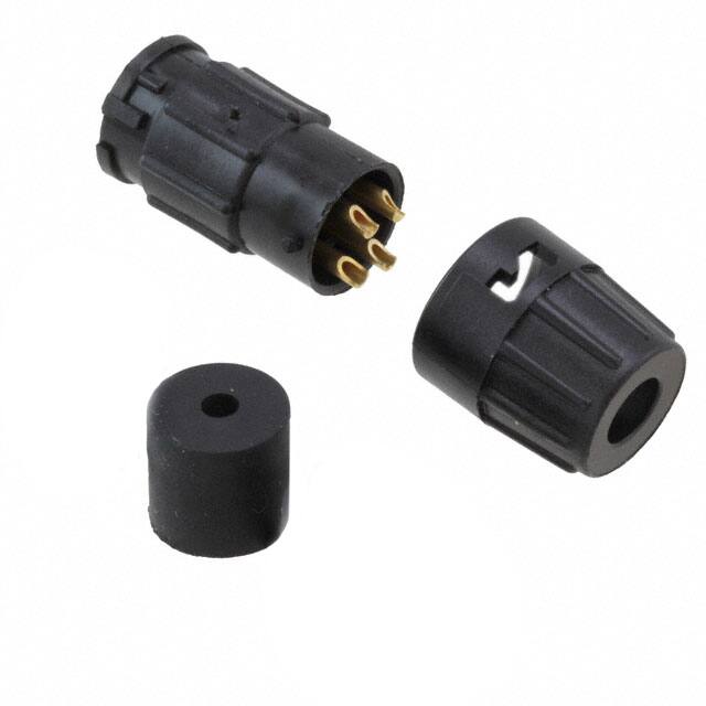 8382-4PG-3DC CONN RCPT MALE 4P GOLD SLDR CUP
