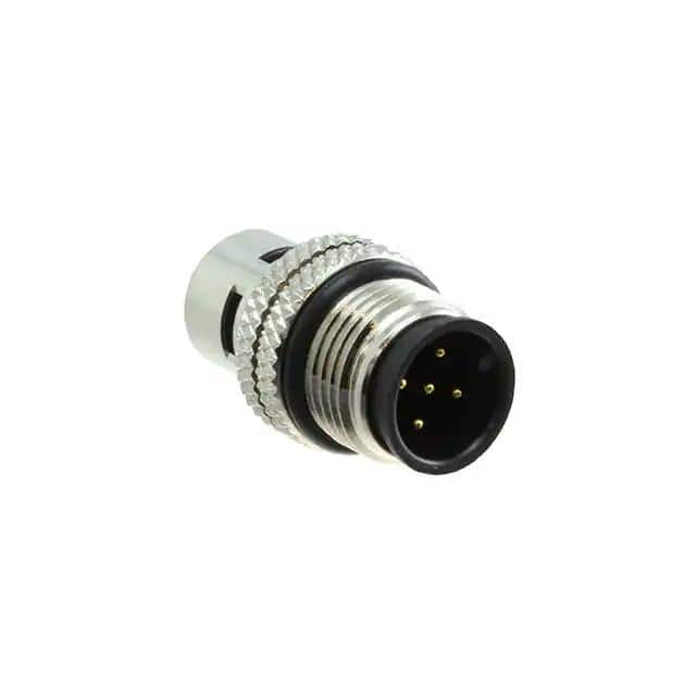 858-005-10TRSS4 M12 5P A-CODE MALE BRASS/TIN SHE