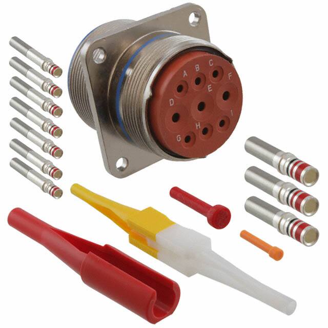MS3450L24-11S CONN RCPT FMALE 9POS GOLD CRIMP