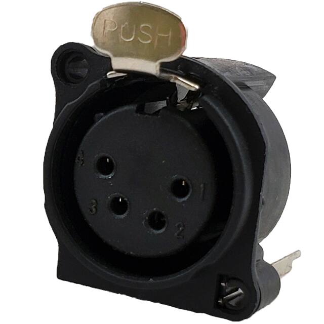 IO-XLR4-F-EV E SERIES, 4 PIN XLR, FEMALE, VER