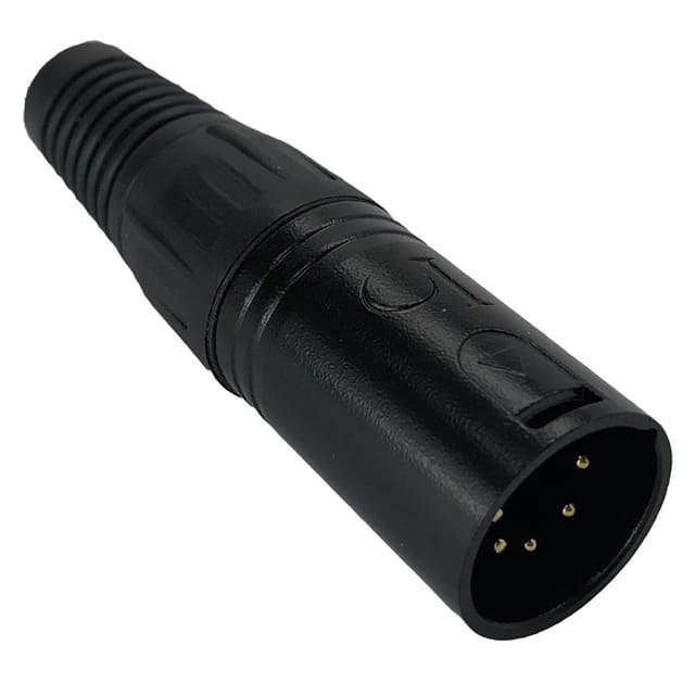 IO-XLR5-M-BKAU CONN RCPT MALE XLR 5POS GOLD