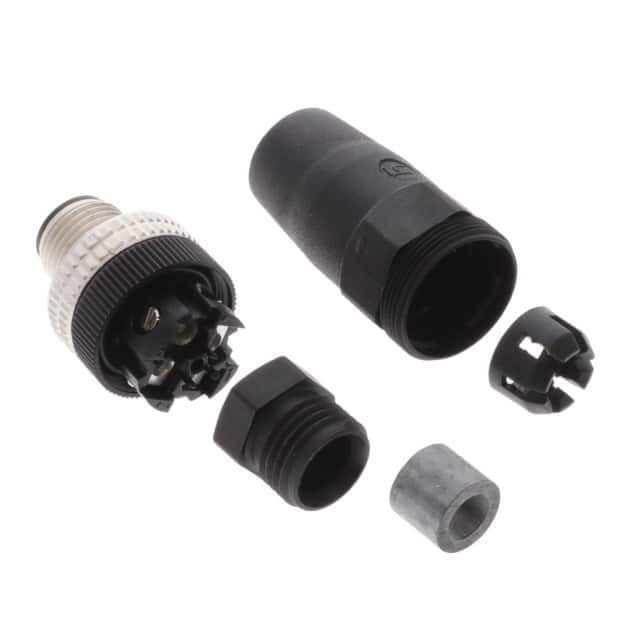 FIC-M12M4 CONN RCPT MALE 4P WIRE LEADS