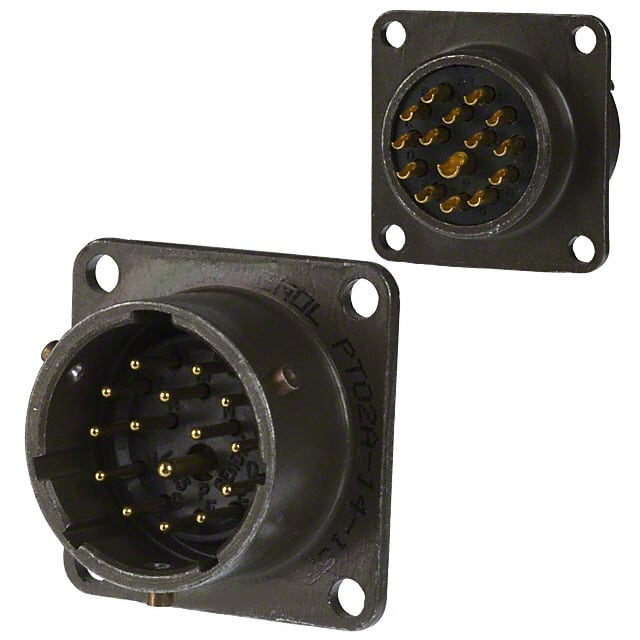 PT02A-14-15P CONN RCPT MALE 15P GOLD SLDR CUP