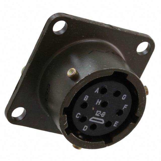 PT02A-12-8S CONN RCPT FMALE 8P GOLD SLDR CUP