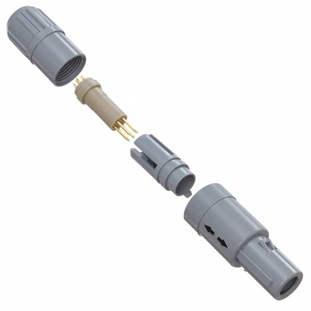 PAG.M0.6GL.AC39G CONN PLUG MALE 6P GOLD SLDR CUP