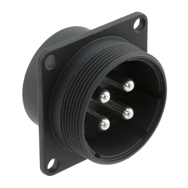 JR25WRH-4P CONN RCPT MALE 4P SILV SLDR CUP