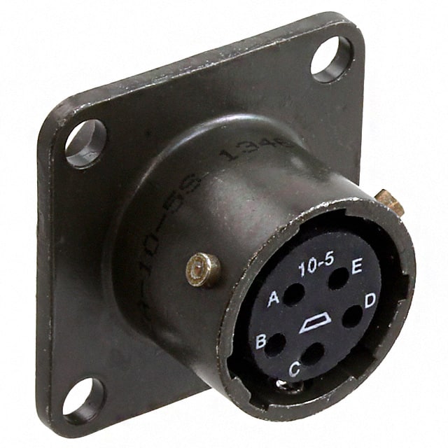 PT02A-10-5S CONN RCPT FMALE 5P GOLD SLDR CUP