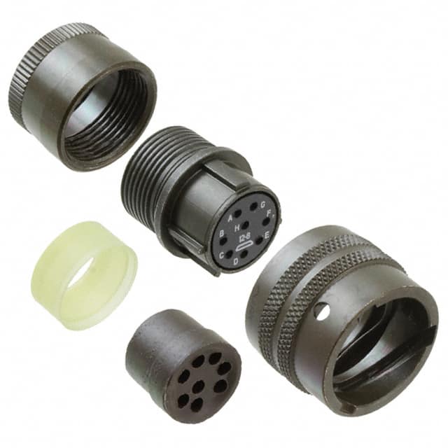 PT06E-12-8S CONN PLUG FMALE 8P GOLD SLDR CUP