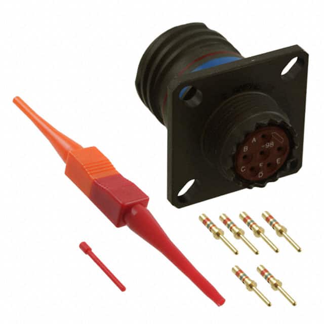 D38999/20WB98PN CONN RCPT MALE 6POS GOLD CRIMP
