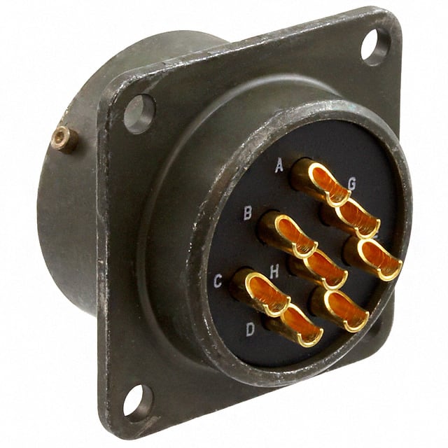 PT02E-16-8P CONN RCPT MALE 8P GOLD SLDR CUP