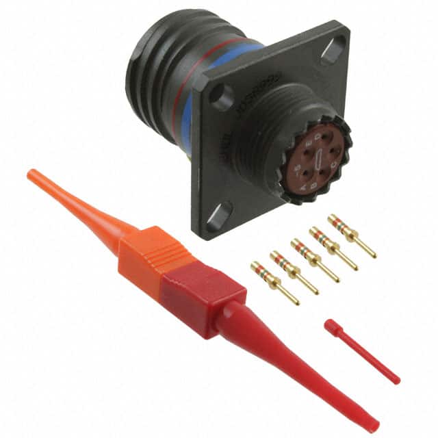 D38999/20WB5PN CONN RCPT MALE 5POS GOLD CRIMP