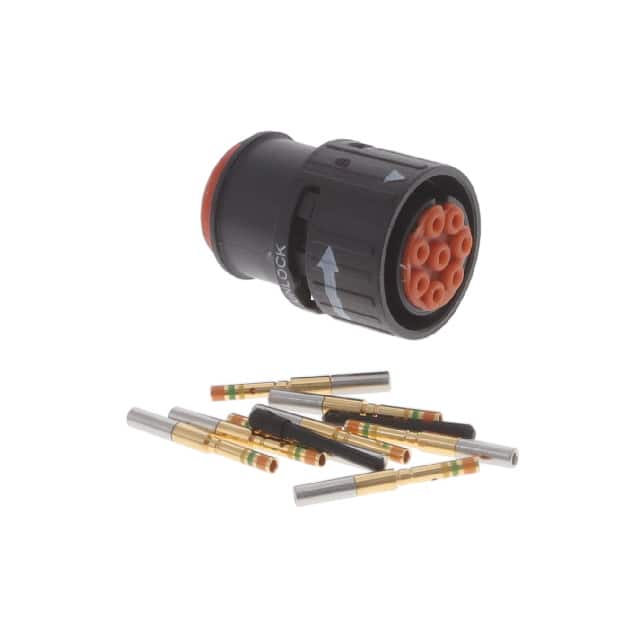 SJS831100 CONN PLUG FMALE 8POS GOLD CRIMP