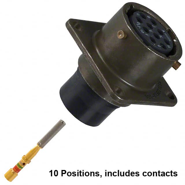 MS3122E12-10S CONN RCPT FMALE 10POS GOLD CRIMP