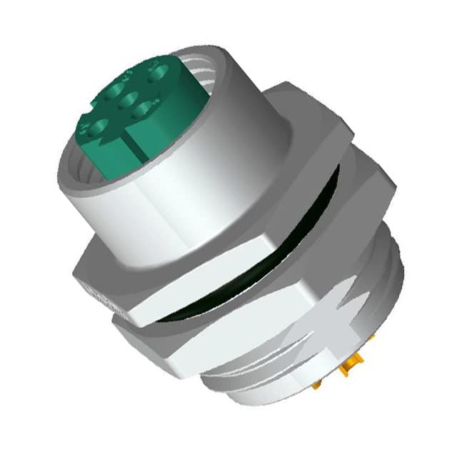 M12D-04PFFS-SH8001 CONN RCPT FMALE 4P GOLD SLDR CUP