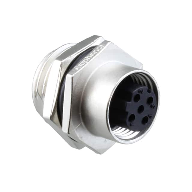 M12D-04PFFS-SH8002 CONN RCPT FMALE 4P GOLD SLDR CUP