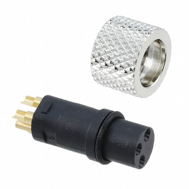 854-003-203RLS4 CONN PLUG FMALE 3P GOLD SLDR CUP
