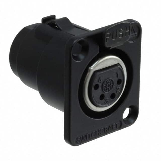 DE4FB CONN PLUG FMALE XLR 4P SLDR CUP