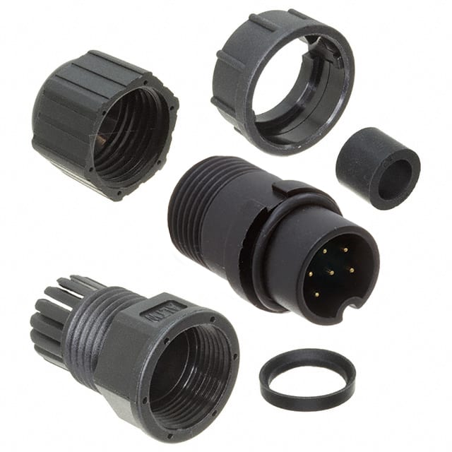 BD-06BFMA-LL7001 CONN PLUG MALE 6P GOLD SLDR CUP