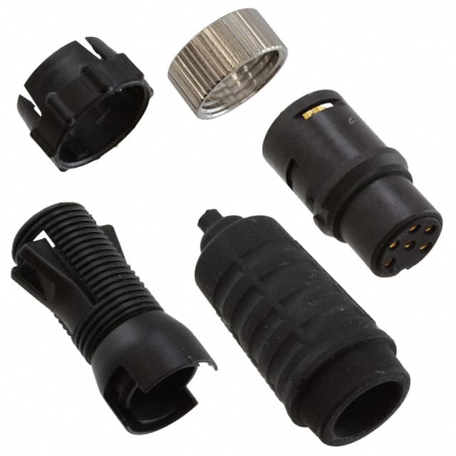 EN3C6FLX CONN PLUG FMALE 6P GOLD SLDR CUP