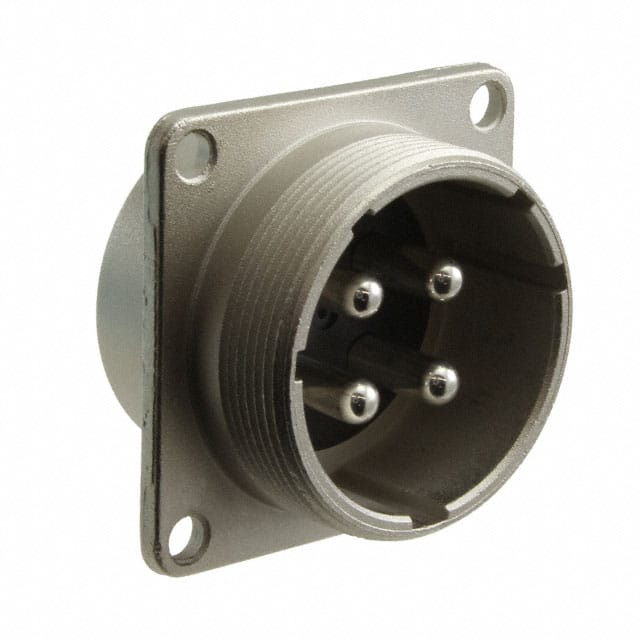 JR25RH-4P CONN RCPT MALE 4P SILV SLDR CUP