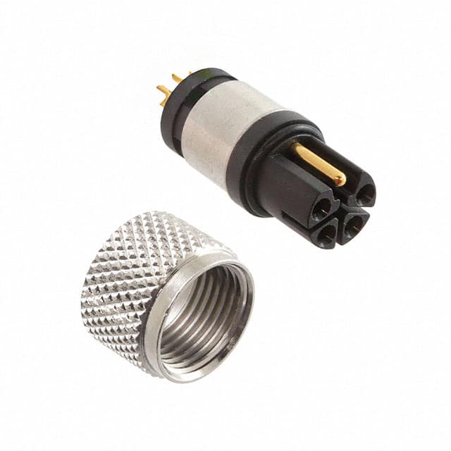 858-LP5-203RLS4 CONN PLUG FMALE 5P GOLD SLDR CUP