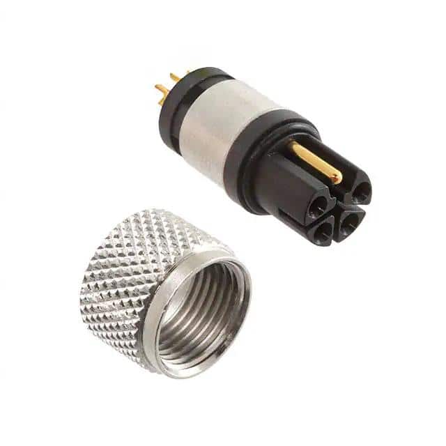 858-LP5-20TRLS4 M12 5P L-CODE FEMALE BRASS/TIN S