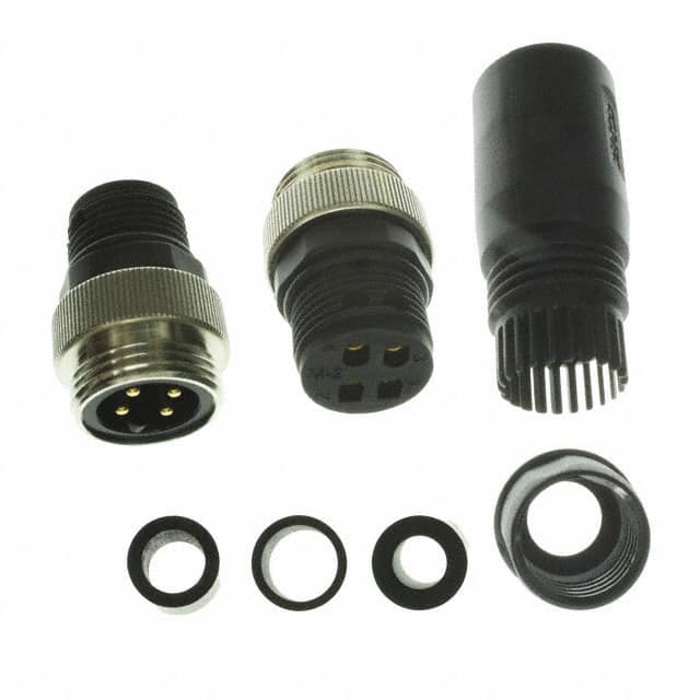 41-00005 CONN RCPT MALE 4POS GOLD SCREW