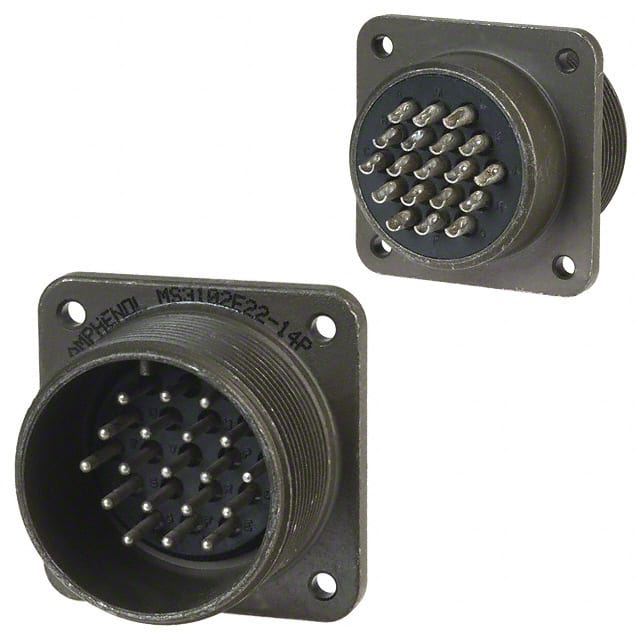 MS3102E22-14P CONN RCPT MALE 19P SOLDER CUP