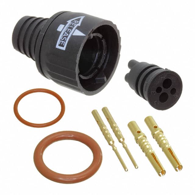 300028 CONN PLUG MALE 4P GOLD SLDR CUP