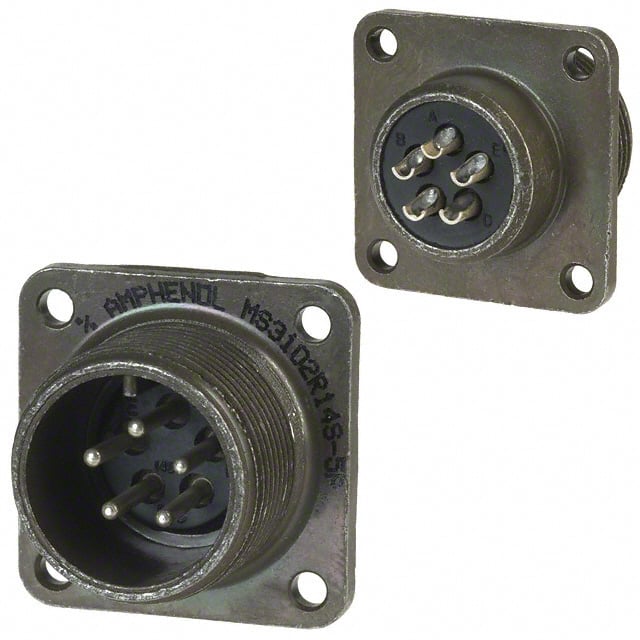 MS3102R14S-5P CONN RCPT MALE 5POS SOLDER CUP