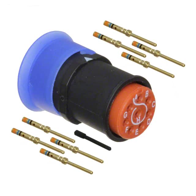 SJS831200 CONN RCPT MALE 8POS GOLD CRIMP