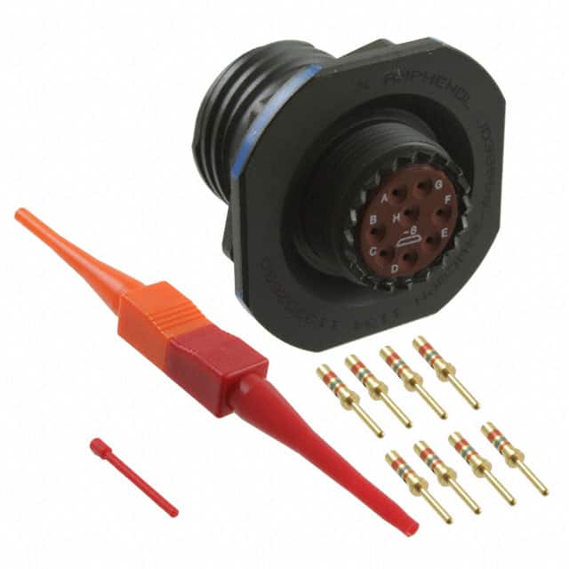D38999/24WC8PN CONN RCPT MALE 8POS GOLD CRIMP