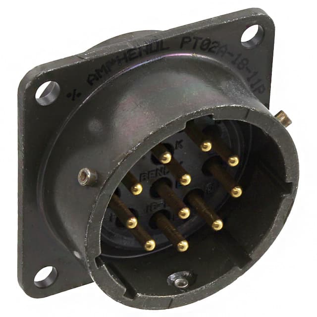 PT02A-18-11P CONN RCPT MALE 11P GOLD SLDR CUP