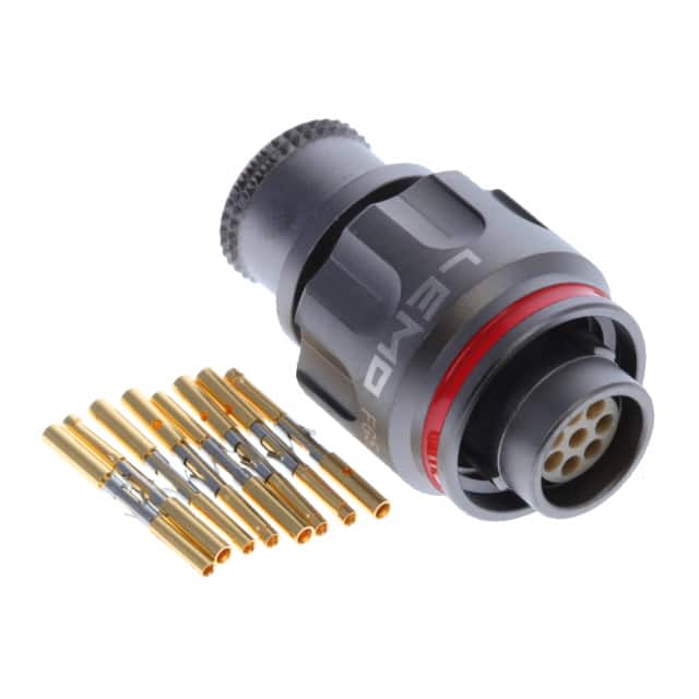FGS.1M.308.XLMT CONN PLUG FMALE 8POS GOLD CRIMP