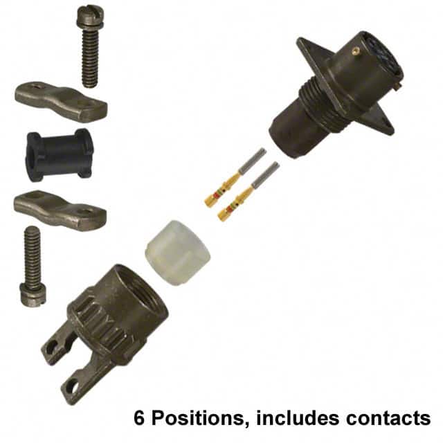 MS3120F10-6S CONN RCPT FMALE 6POS GOLD CRIMP