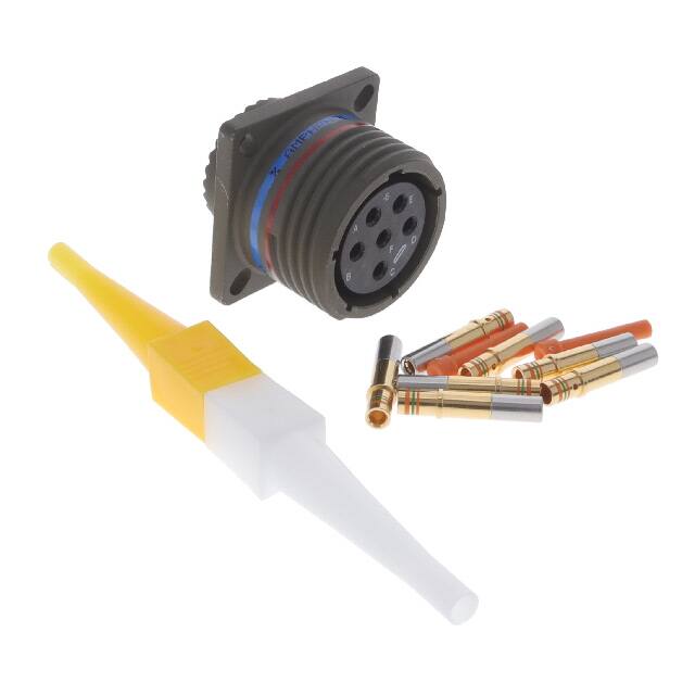 D38999/20JE6SN CONN RCPT FMALE 6POS GOLD CRIMP