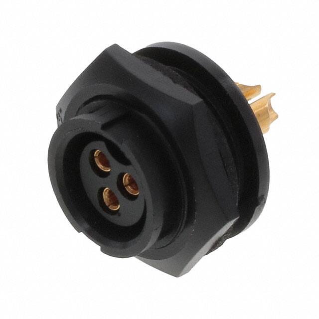 4182-3SG-3ES CONN RCPT FMALE 3P GOLD SLDR CUP