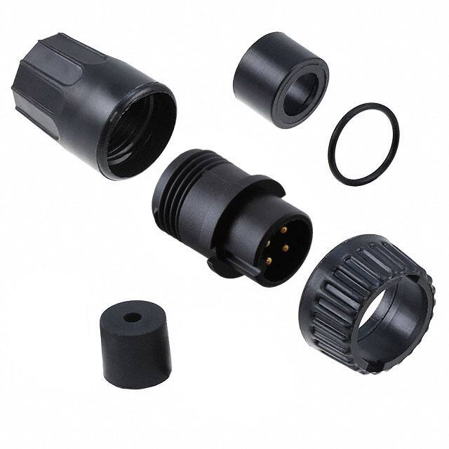 3382-4PG-315 CONN PLUG MALE 4P GOLD SLDR CUP