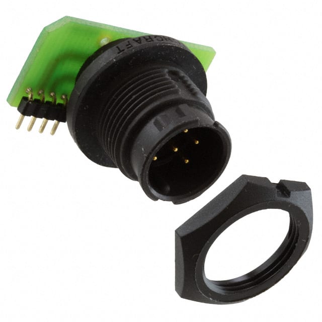 EN3P6MRAPCBW CONN RCPT MALE 6POS GOLD SOLDER