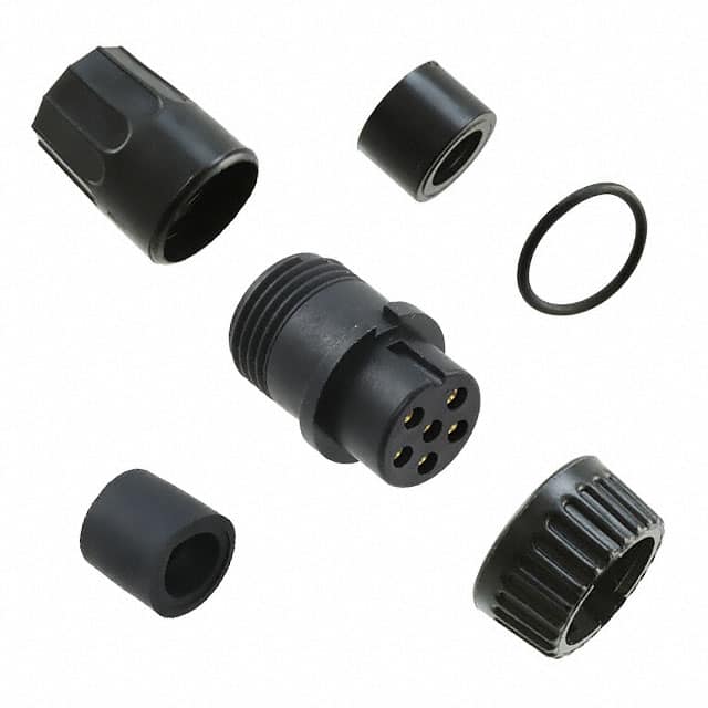 3382-6SG-324 CONN PLUG FMALE 6P GOLD SLDR CUP