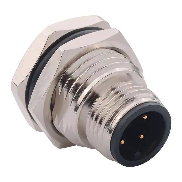 860-004-11SR004 M12 4P A-CODE MALE VERT PANEL SS