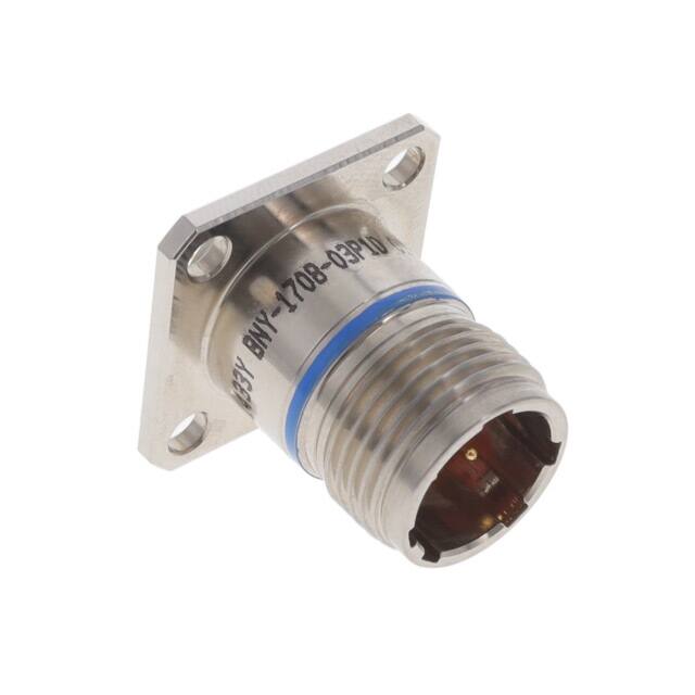 BNY-1708-03P1D CONN RCPT MALE 3P GOLD SLDR CUP